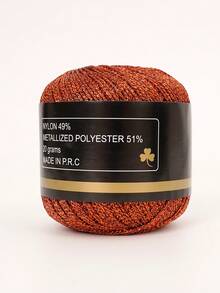 50g DIY Gold Yellow Lurex Thread Shining Yarn Glitter Sparkle Yarn Metal Yarn DIY Fancy Sparkle Yarn Crochet Knitting Sweater Scarf Bag Yarn Accessory Yarn