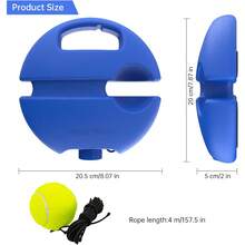 1 Professional Tennis Bounce Training System - Suitable For Men And Women - PE Material - Ideal For Self-Practice And Beginner Training - Contains A Server And 1 Tennis Ball - Navy Blue - View 8
