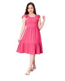 Short Plain Tank Top Dress - Rosa Fucsia - Ver 5