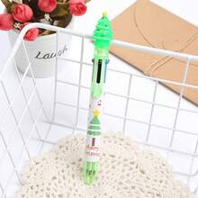 1/3/8pcs Set Christmas 6-Color Ballpoint Pens, Student Prizes, Multicolor Oil-Based Pens, Office Stationery Pens For Notebook Doodle, Suitable As Holiday Gifts - Multicolor - View 4
