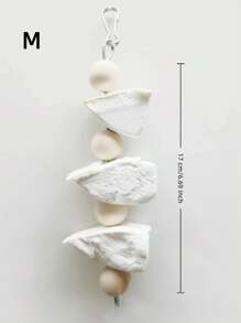 1 peça de brinquedo de mastigar para papagaio, espeto de espinha de peixe com tinta, suprimentos para ranger os dentes, espetos de petisco para pássaros, brinquedos naturais para roer pássaros, brinquedos de treinamento, acessórios para pendurar gaiolas de pássaros, suprimentos para pássaros