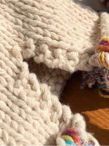 1 件女士冬季羊毛帽手工流苏针织帽适合秋冬秋季，温暖护耳，百搭时尚套头帽适合日常旅行、购物、滑雪和使用 - 彩色 - 查看 9