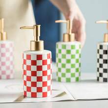 1pc Luxury Household Lotion Dispenser Bottle, Ceramic Hand Wash, Shower Gel, Shampoo, Conditioner Hotel Amenity Bottle