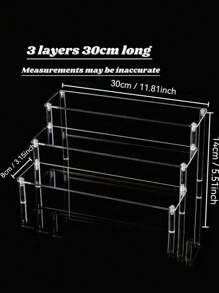 Suport multi-nivel pentru depozitarea cosmeticelor și obiectelor, cu 1 buc., cu configurații cu 5, 4, 3, 2 sau 1 strat, construit din material acrilic transparent. Acest organizator versatil este conceput pentru depozitarea cosmeticelor.