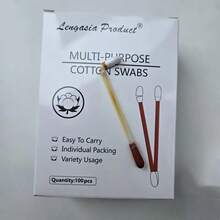 Pet Longasia Multi-Purpose Swabs - Hypoallergenic, Easy To Carry & Use, Ideal For Makeup Application & Skincare, 100 Count, Skincare Essentials|Hypoallergenic Swabs|Soft Texture Swabs, Makeup Brushes And Swabs - Multicolor - View 1