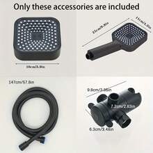 1 zestaw głowicy prysznicowej ABS High Flow i węża, ręczny zestaw 2 w 1, zestaw głowicy prysznicowej z długim wężem, głowica prysznicowa z 3-drożnym przełącznikiem, odpowiednia do kuchni, łazienki, biura, kampera, sypialni, salonu, idealny prezent na ukończenie szkoły, wieczór kawalerski, prezent dla druhny, Dzień Ojca, dekoracja i upominek na Halloween, wieczór panieński, upominek ślubny, dekoracja na przyjęcie urodzinowe, wesele - Wielokolorowe - Zobacz 6