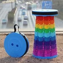 Portable Extendable Folding Stool Outdoor Camping Hiking Chair Fishing Seat - Multicolor - View 2