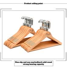 Personalized Thick Wooden Clothes Hanger, Customizable Engraved Text, Suitable For Bride/Groomsmen Attire, Bridesmaid Gifts, Mother's Day/Father's Day, Handmade, Solid Wood, Housewarming Gift - Multicolor - View 5