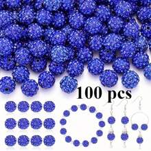 100pcs 10mm Shiny Disco Ball Beads - Shiny Yellow Plastic Beads, Reflective Surface, Suitable For Jewelry Making, DIY Crafts, Necklace And Earring Accessories, Jewelry Making Beads, Earring Components, Handmade Beads