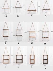 Probówka do roślin hydroponicznych, wiszący wazon na ścianę, wiszący stojak na kwiaty z drewnianej liny, innowacyjny dekoracyjny szklany pojemnik