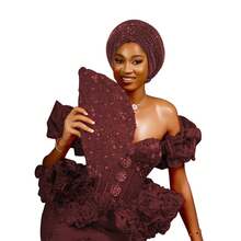 1 件非洲传统帽子、南美穆斯林库菲帽、头巾、亮片分层头饰 - 彩色 - 查看 9