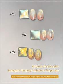annies 12ml Autumn Radiant Golden Cat Eye Gel Nail Polish 2025 New Edition No Bottom Color Golden Glass Beads Cat Eye Nail Special - 彩色 - 查看 5