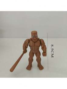 Novos Brinquedos Tung Tung Tung Sahur, Figura de Ação da Bailarina Cappuccino, Brainbot Anime Tralalero Tralala, Ornamento de Tubarão para Mesa, Brinquedos e Presentes - Castanho - Visão 8