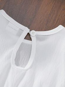 Baby Girl 2-Piece Flower Embroidered Mesh Bow Long Sleeve Skirt Dress&3D Flower Headscarf Laundry Dress Princess Style Elegant Clothing