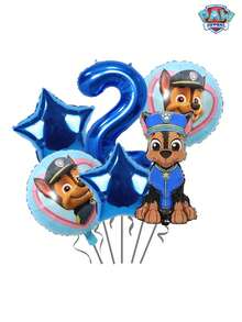 6pcs Paw Patrol 0-9 Number Set, Cute Cartoon Paw Patrol Puppy Ryder, Chase, Skye Suitable For Birthday, Christmas, Halloween Decoration Christmas Decorations Home Christmas Gifts Christmas Decor - Blue - View 5