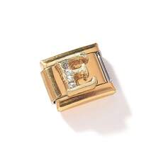 1 件 26 个字母模块化手链焊接 DIY 珠宝配件 - 金色鑲鑽-金底 - 查看 22