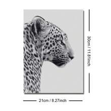 1/3pcs Unframed Black White Stockholm Cheetah Melting Clock Preppy Stylish Poster Leopard Y2K Wall Art Canvas Print Minimalist Fashion Girly Room Chic Aesthetic Decor Funky Painting For Apartment,Living Room,Bedroom,Modern Home Decoration