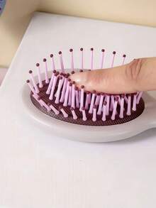 1 szt. Japoński zestaw mini grzebieni do wykańczania włosów do normalnych włosów, funkcja masażu, matowa rączka z żywicy, gumowe włosie - przenośne czarne plastikowe szczotki do włosów do stylizacji długich włosów, szczotka do włosów, grzebień, narzędzia do włosów, produkty do włosów i akcesoria do salonu fryzjerskiego, niezbędne w podróży, akcesoria do domu i urody dla kobiet, prezenty, zestaw do stylizacji włosów, narzędzia do stylizacji włosów