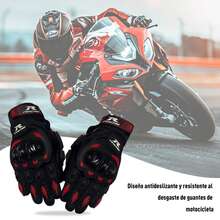 Guantes de motocicleta: transpirables, compatibles con pantalla táctil, agarre antideslizante, equipo de motocicleta para hombres y mujeres: mayor control y , diseño moderno, material flexible, deportes al aire libre, estilo deportivo, construcción duradera, ideal para motociclistas. - Naranja - Ver 2