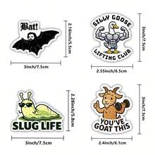 5 件装奋斗巴士贴纸趣味进入闺蜜焦虑复古心理健康讽刺贴纸模切防水乙烯基贴纸适用于笔记本电脑水瓶手机壳安全帽工具箱 - 彩色 - 查看 11