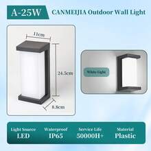 LED Garden Outdoor Wall Light Fixture, Decorative Indoor Waterproof Home Lighting Lamp, Suitable For 85V-265V, Applicable For Indoor/Stairs/Room/Entrance/Living Room/Bathroom/Kitchen/Bedroom/Corridor/Porch/Single Residence, Garden, Porch, Balcony, Stairs, Parking Lot And Passageway Lighting, Front Door, Patio. Choose Color Temperature As Needed. - Đèn tường hiên ngoài trời - Xem 14
