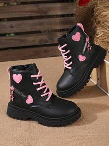 女童可爱靴子，儿童中筒短靴，女童防滑靴