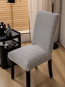1/4/6pcs Plush Jacquard Chair Covers, Elastic Chair Slipcovers, Easy To Clean, Durable, Suitable For Family Gatherings, Dining Room, Living Room, Home Decor
