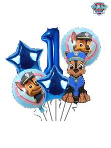6pcs Paw Patrol 0-9 Number Set, Cute Cartoon Paw Patrol Puppy Ryder, Chase, Skye Suitable For Birthday, Christmas, Halloween Decoration Christmas Decorations Home Christmas Gifts Christmas Decor - Blue - View 4
