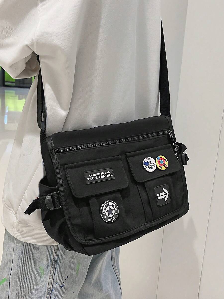 Mehrtaschige Nylon Campus Studenten Schulter Messenger Tasche