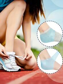 1 Paar bequeme Gel-Fersenkissen - Unsichtbare höhenverstellende Einlegesohlen mit Fußgewölbestütze und Fersenpolsterung, atmungsaktives Mesh-Design, verbessert den Sitz Ihrer Schuhe.