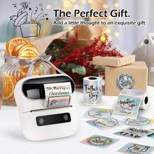 Holographic Silver/Gold/Purple Thermal Labels Paper For Phomemo M110 M200 M220 M221,50x50MM Round&Square,Waterproof Self-Adhesive Mini Printer Laser Stickers For DIY Glitter Labels/Thanks Card - Multicolor - View 4