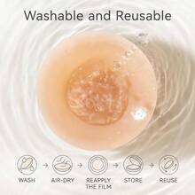 Nipple Covers Women Hypoallergenic Cakes Bra Sticky Adhesive Silicone Nipple Pasties With Travel Box - AA-C杯+黏合劑+椰皮 - 查看 3