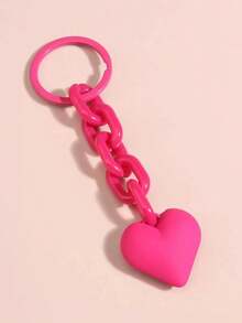 Llavero creativo de estilo callejero con cadenas de colores, colgante de corazón y de coche para decoración de llaveros DIY, accesorios de coche, encantos de bolso, regalos del Día de San Valentín, accesorios escolares, góticos y Y2K