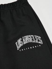 3pcs Girls' Letter Print Sweatpants - Multicolor - View 3