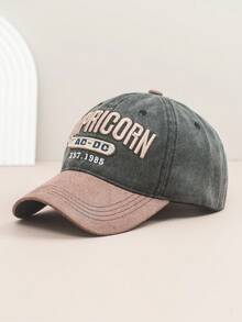 1pc Letter Embroidered Vintage Decoration Snapback Cap, Fashionable Street Style, Suitable For Spring/Summer