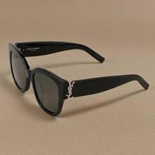 1 szt. okularów przeciwsłonecznych  w modnym stylu dla kobiet, fajna czarna metalowa oprawka owalna, odpowiednie do podróży, pasujące do jesieni, do szkoły, do jazdy samochodem, robienia zdjęć, na imprezy, świetny prezent