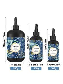 1 قطعة راتنج إيبوكسي فوق بنفسجي صلب 100/200/500 جرام، نوع صلب شفاف بلوري لصناعة المجوهرات والحرف اليدوية - راتنج الأشعة فوق البنفسجية - مشاهدة 2