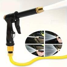 High-Pressure Car Wash Water Gun –  Garden High Pressure Hose Nozzle , Hose Sprayer Nozzle , Multifunction Watering Tool, Powerful Cleaning, Comfort Grip - 黑色 - 查看 1