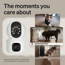 3MP 2K 高清智能摄像头、安全摄像头、宠物摄像头、婴儿监视器、保姆摄像头、具有 360° 倾斜和平移调节、彩色夜视、用于婴儿和宠物监控的运动检测、2.4GHz WiFi、云/SD 存储、家庭摄像头、WiFi 摄像头、易于安装、智能手机应用程序