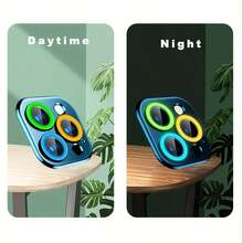 Bộ 6 miếng dán bảo vệ ống kính phát sáng trong bóng tối, tương thích với iPhone 17 Pro Max/17 Pro/17 Air/17/16/15 Pro Max, kèm vòng kim loại phát sáng cho ống kính camera, phù hợp với 14/13 Plus/12 Pro Max/Mini, quà tặng sinh nhật, gia đình, bạn bè, phụ kiện bảo vệ ống kính, 9 màu ngẫu nhiên - 6 cái - Xem 4