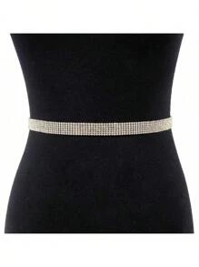 1件装女士水钻装饰腰链，适合秋季、万圣节等场合 - 金色 - 查看 13