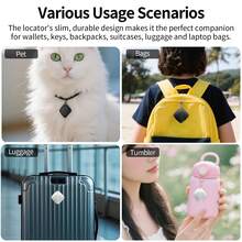 升级版 Android 蓝牙追踪器、 认证钥匙查找器/行李追踪器/物品定位器、适用于 查找我的设备 (Find Hub) 应用程序的智能追踪标签，4 个装，兼容 IOS 查找我的、双系统查找器 - 黑色 - 查看 7