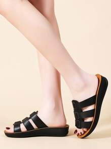 女士防滑户外坡跟凉鞋，舒适轻便的拖鞋