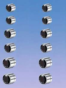 12Pcs Fake Nose Stud Fake Nose Ring Stud Fake Nose Piercing Fake Lip Ring Fake Earrings Stud Silver Gold Fake Cartilage Helix Earring Clip On Earring Hoop Fake Eyebrow Ring Fake Bridge Piercing - Multicolor - View 17