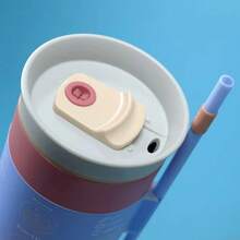 40 fl oz con asa y tapa con popote, botella de agua reutilizable de acero inoxidable, aislada, de viaje, apta para portavasos, regalo unisex - azul real - Ver 7