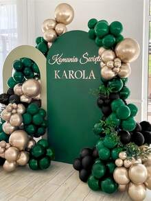 Bộ 131 quả bóng bay màu xanh lá cây đậm màu vàng, Bộ bóng bay màu xanh lá cây rừng màu đen dùng cho tiệc mừng em bé trong rừng, sinh nhật, đám cưới, thể thao, bóng đá, tiệc tốt nghiệp, nghỉ hưu - Nhiều màu - Xem 7