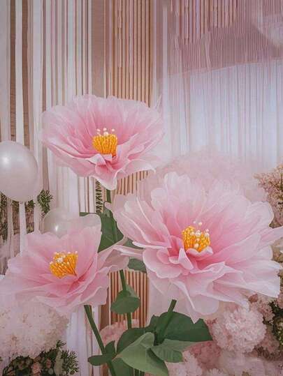 1pc Oversized Artificial Silk Peony Flower, Suitable For Wedding Decoration, Home Decor, Room Decor, Party Decoration, Store Window Display, Outdoor Garden Decoration