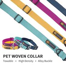 CP589——纯色宠物项圈，反光舒适，适合日常使用，高密度耐用特殊织带，毛皮友好型项圈。 - 彩色 - 查看 4