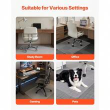 Office Chair Mat, 36 X 48-Inch Floor Protector For Carpeted Surfaces, Durable Plastic Mat With Studded Backing, Non-Slip Design, Easy To Maintain, Smooth Movement For Home Or Office Use - Default - View 6