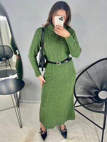 Women Long Dresses - Army Green - View 2